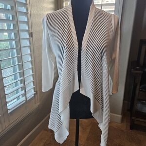 White Open-Front Cardigan